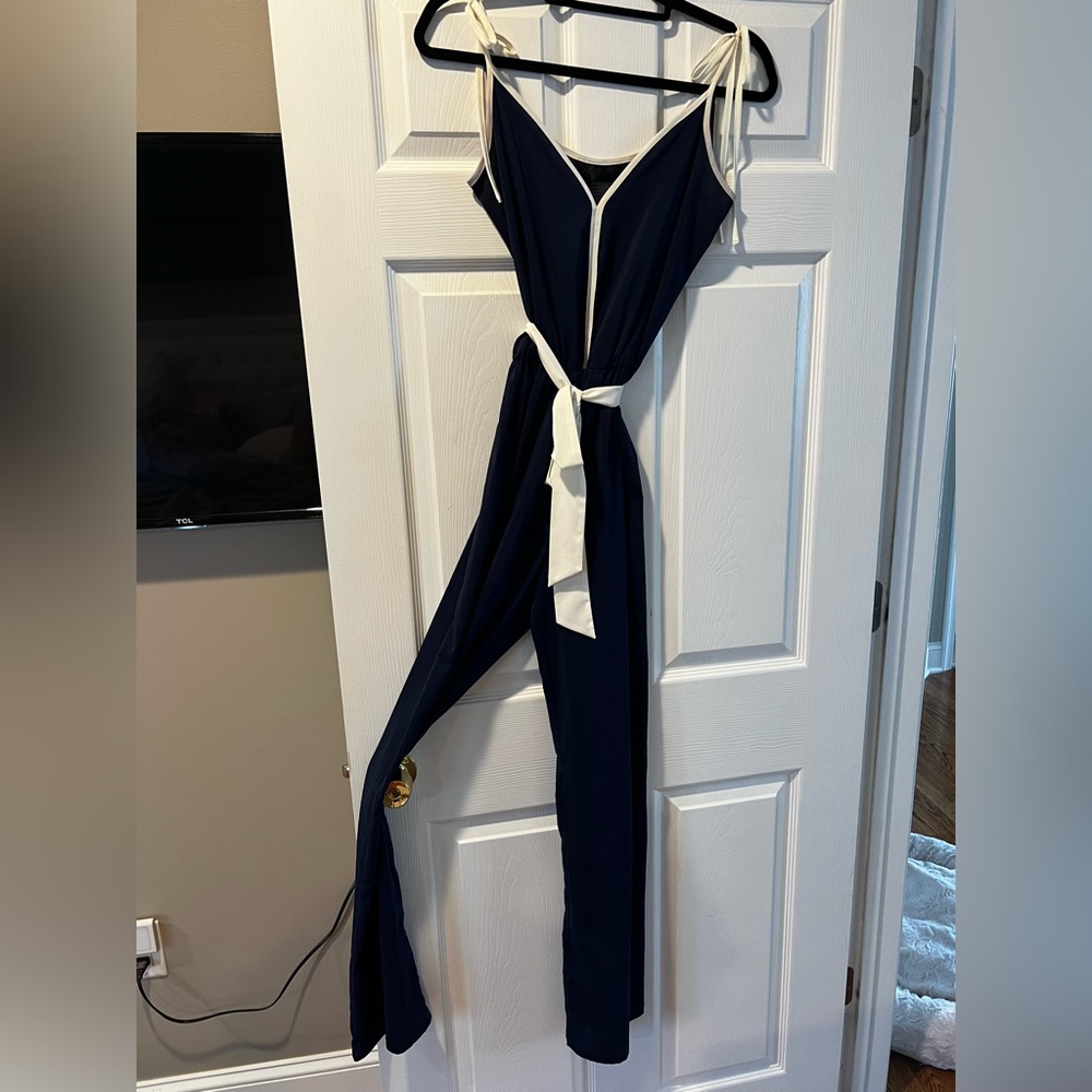 Kardashian’s navy jumpsuit